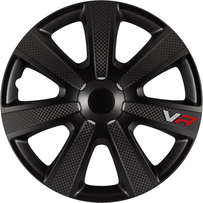 HubCaps VR Carbon de 14 pulgadas ABS Negro de 4 de 4