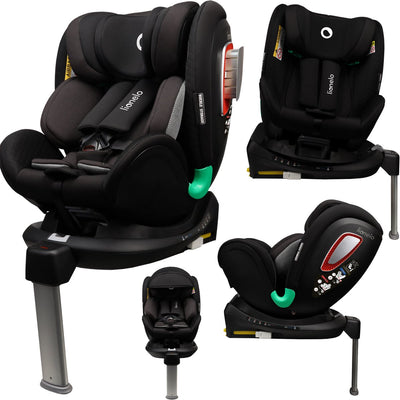Lionelo antoon plus i-size autostoel 0-18 kg (40-105 cm) - 360° draaibaar - isofix met stabilisatiepoot - adac veiligheidscertificaat - rwf fwf - 5-puntsgordel - sips zijbescherming - verstelbare hoofdsteun rugleuning