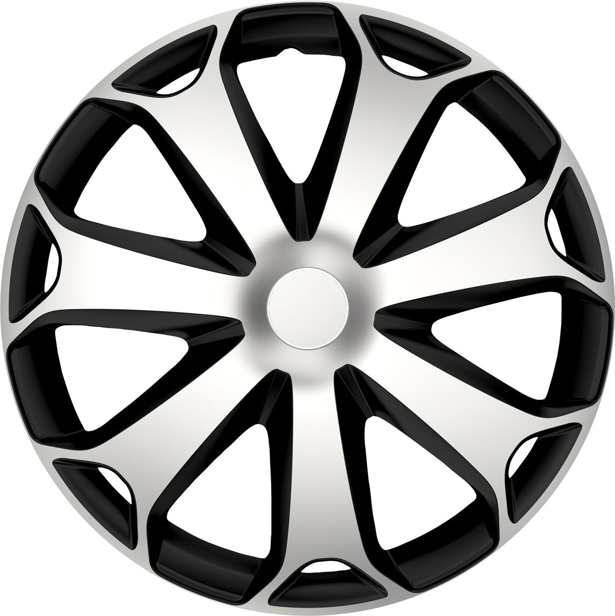 Gorecki carpoint wieldoppenset mega 14 inch zwart zilver 4 stuks