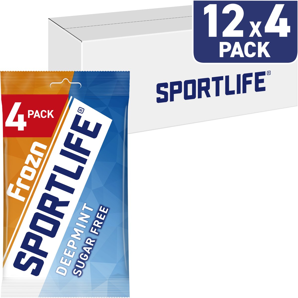 Sportlife chicle frozn deep - chicle sin azúcar extremadamente fresco - 12x (4x18g)