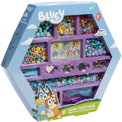 Set di perline blu Totum per realizzare braccialetti - set da 800 pezzi con speciali ciondoli blu, lettere e perline speciali - giocattoli creativi per ragazze e ragazzi dai 3 anni