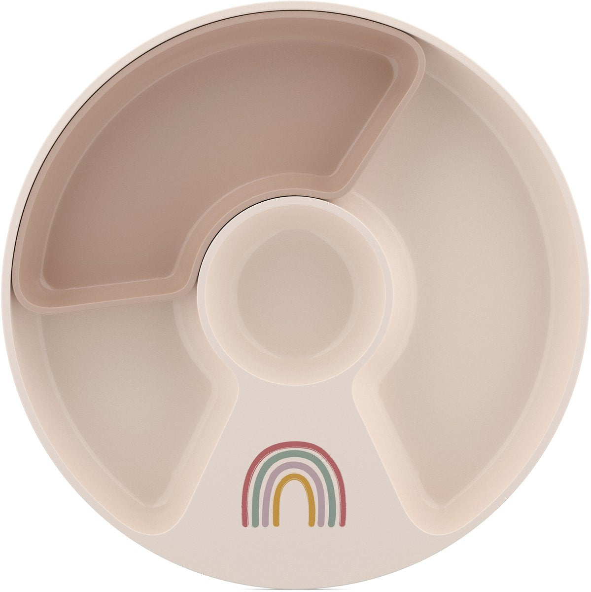 Mepal mio vakjesbord - magnetronbestendig - antislip - met uitneembaar compartiment - sunshine rainbow