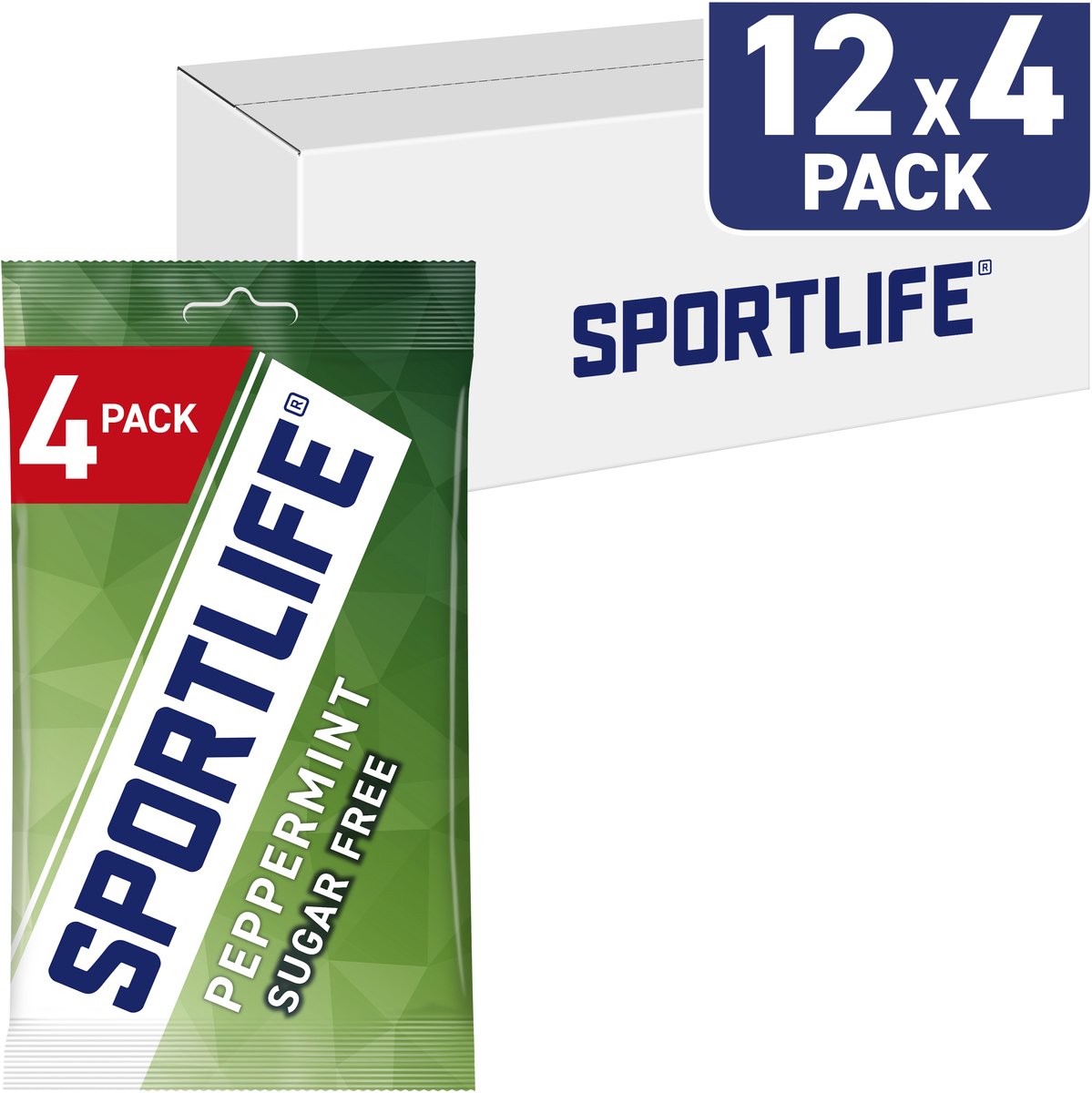 Sportlife chicle menta - chicle fresco sin azúcar - 12x (4x18g)
