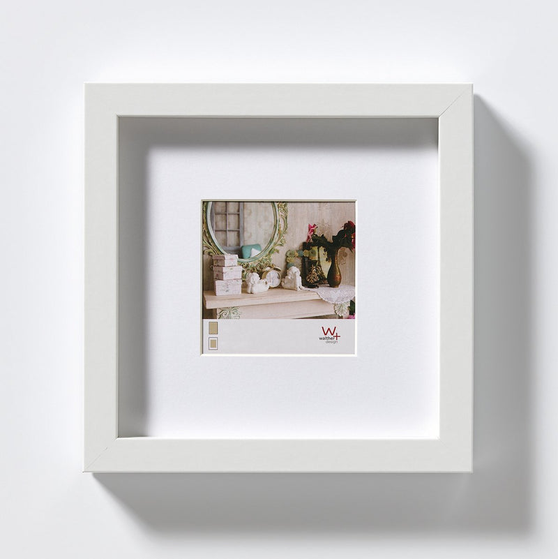 Walther Stoccolma - cornice in legno mdf - misura foto 20x20 cm - bianco