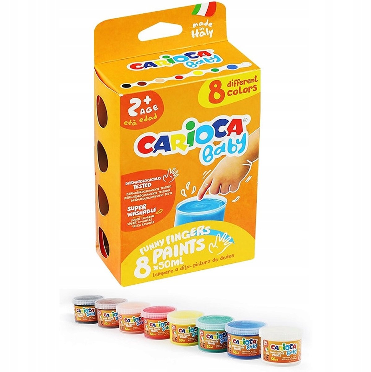 Set de pintura Carioca baby wing - 8 colores de 50 ml cada uno