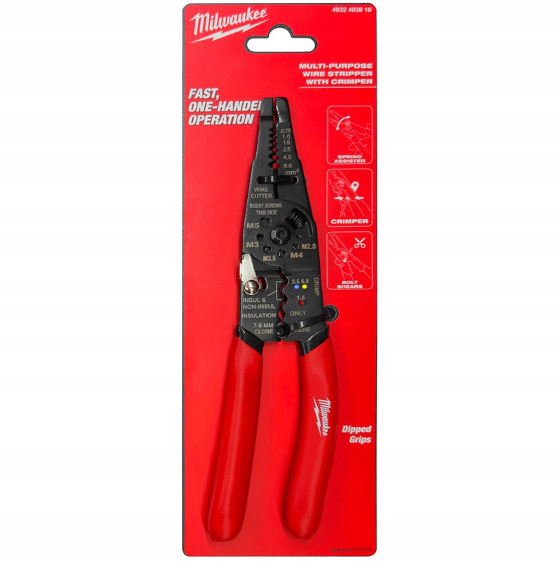 Alicates pelacables multifuncionales Milwaukee, alicates para engarzar - 4932493816