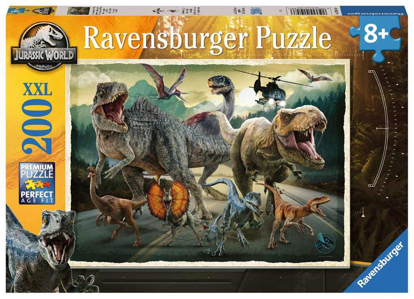 Puzzle Ravensburger xxl mundo jurásico, 200 piezas.