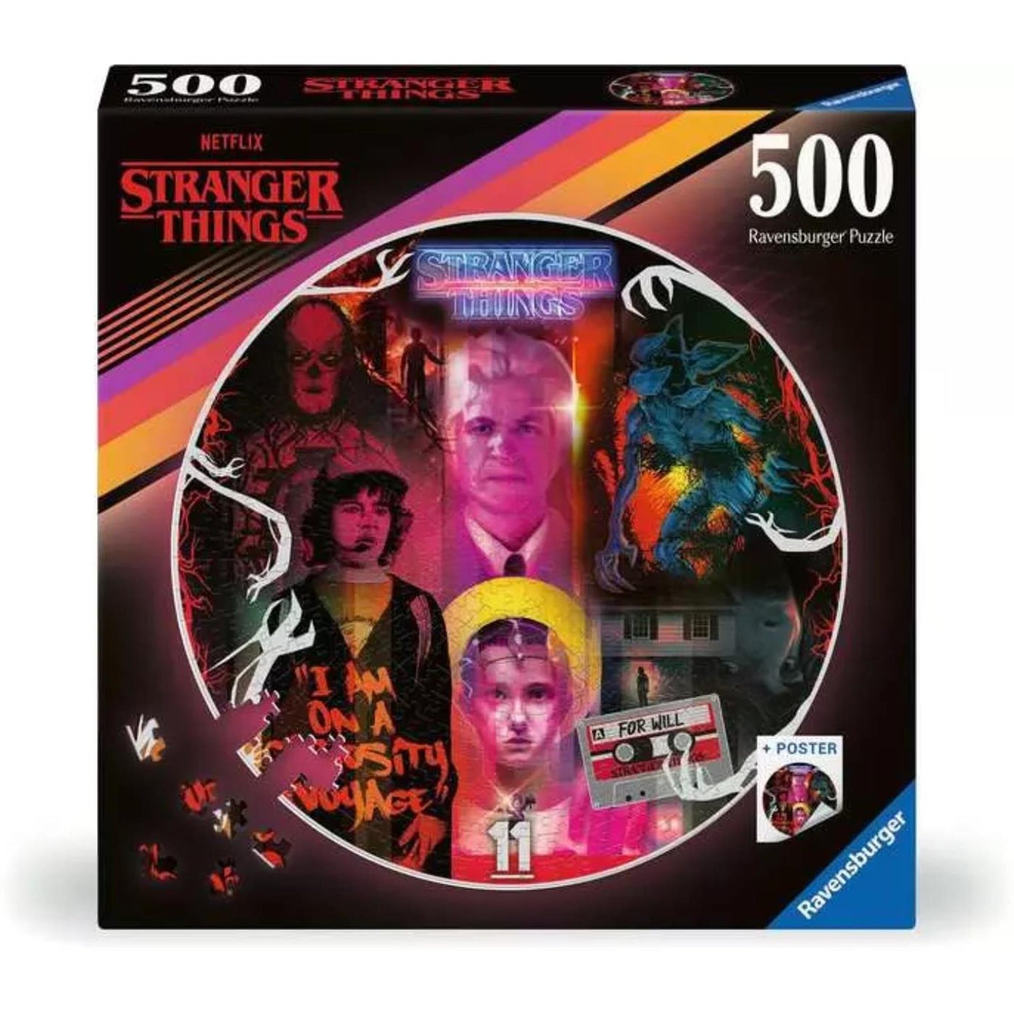 Ravensburger puzzle rotondo Stranger Things 500 pezzi
