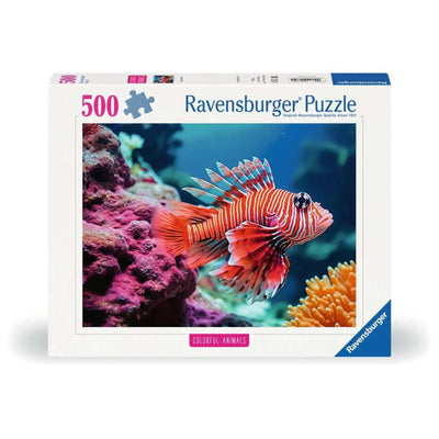 Ravensburger Jigsaw Puzzle Animales coloridos Red Coral Devil, 500º.