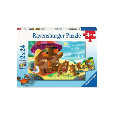 Puzzle Ravensburger orso vacanza in famiglia - 2x24 pz.