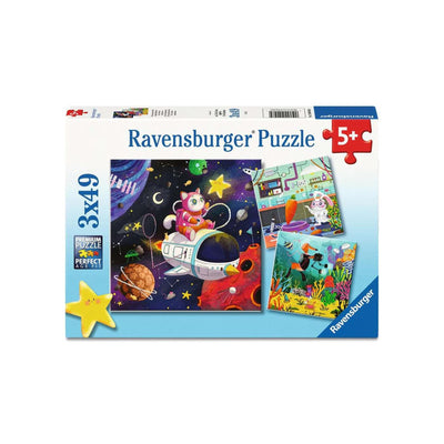 Puzzle Ravensburger Scopritori di animali - 3x49 pezzi.