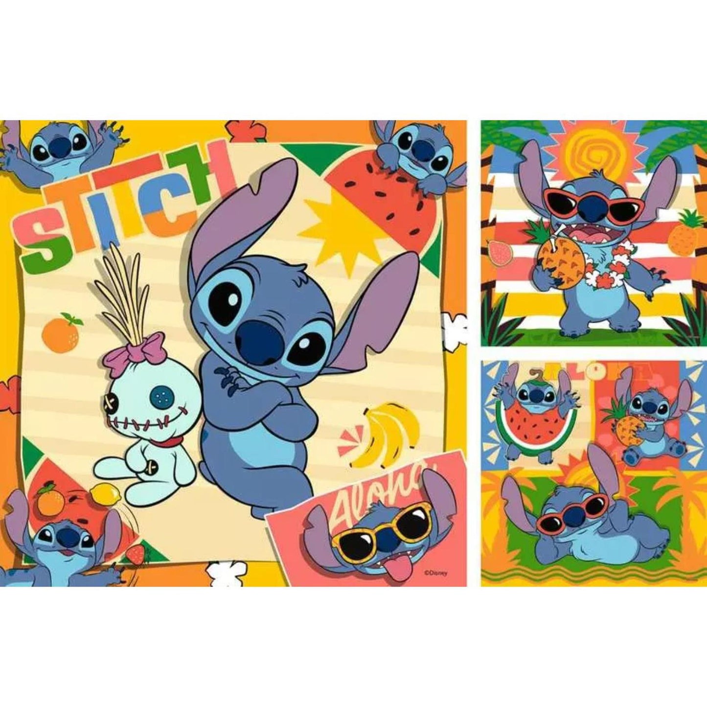 RAVENSBURGER puzzle puzzle Disney Stitch, 3x49st.