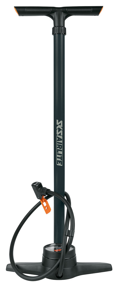 SKS AirClite 10.0 Bomba de bicicleta de alta presión Bomba de piso 10 bar Multi DV SV AV Dark Green