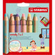 Lápices Stabilo Woody 3in1 - 6 colores + lápiz Sharper