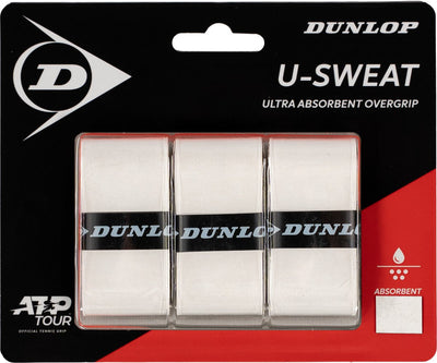Dunlop - grip - u-sweat ogrip con grip unisex in blister da 3 pezzi - bianco