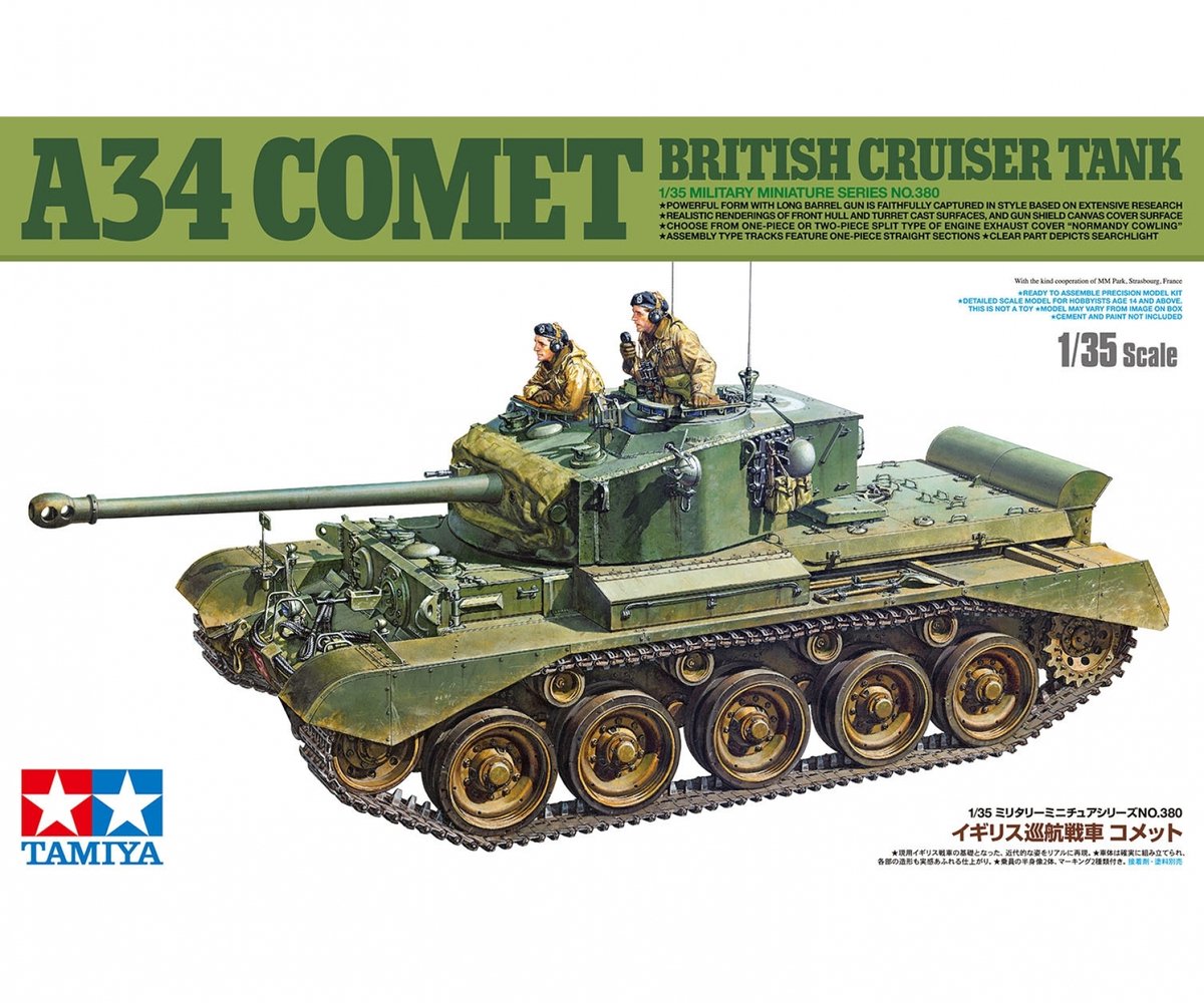 Tamiya model kit military vehicles - 35380 a34 comet british cruiser tank plastic - 1:35 - model making
