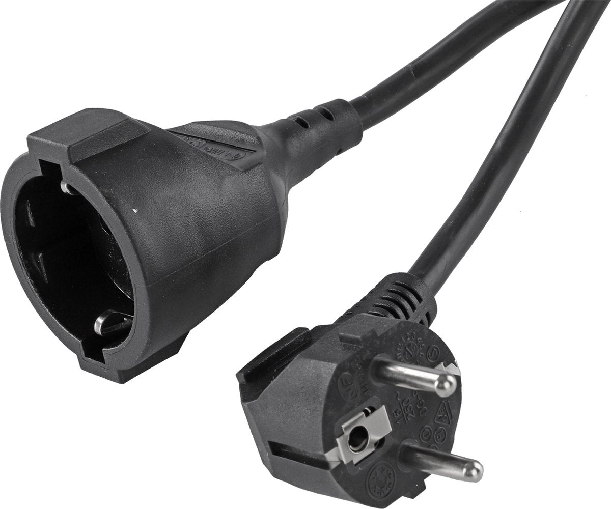 Cavo prolunga Q-link - con terra - h05vv-f - 3 x 1,5 mmâ² - nero - 3 m