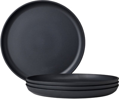 Mepal piatto colazione silueta - 4 pezzi - piatti da campeggio - nero nordico