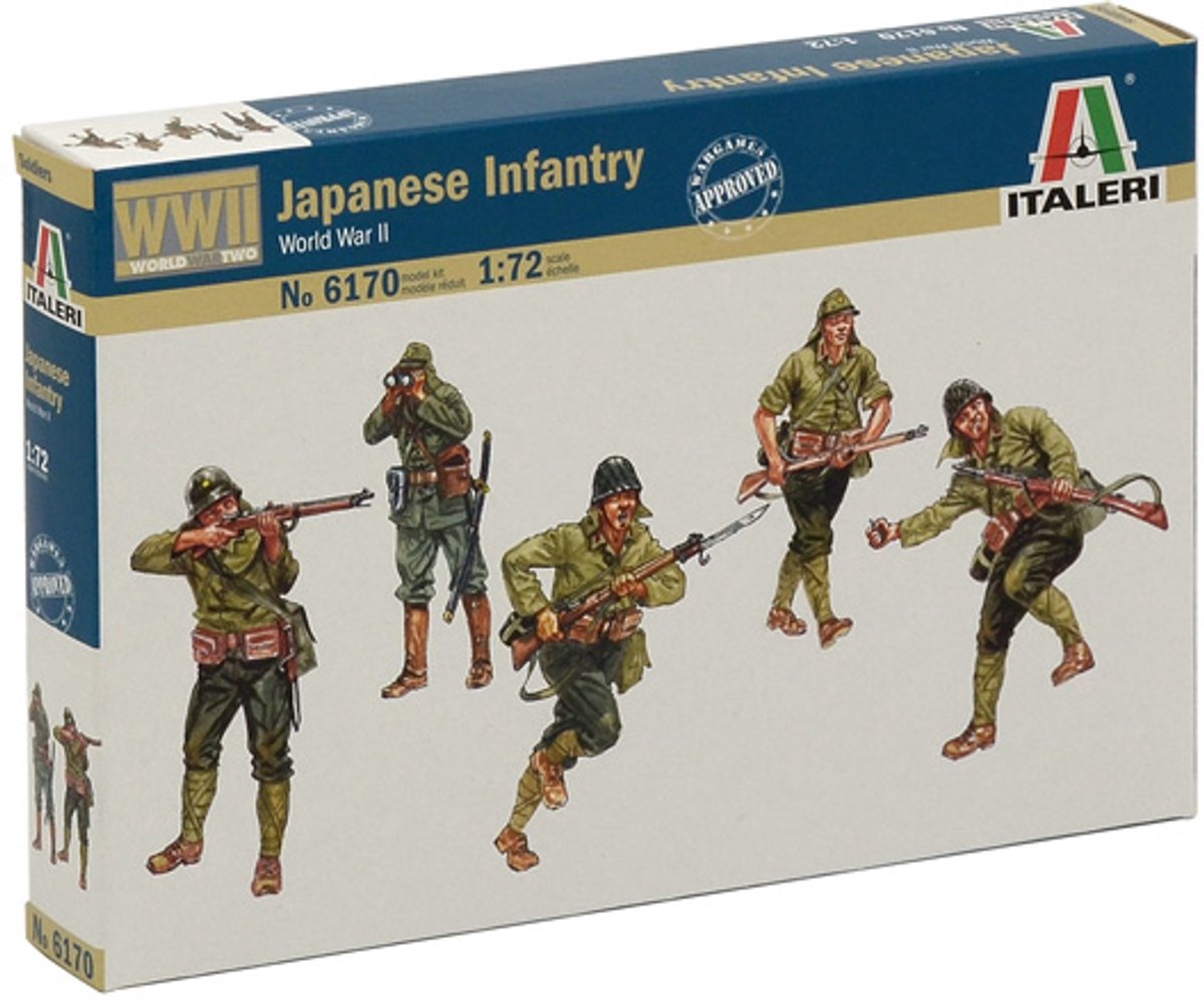 Italeri model kit diorama - 6170 Japanese infantry - Japanese soldiers WWII - 50 figures plastic - 1:72 - model making