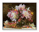 Salta un ramo de flores y cerezas.