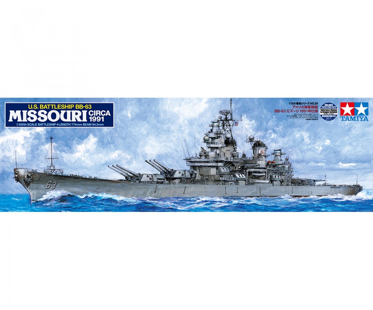 Tamiya modelbouwpakket militaire voertuigen - 78029 us schlacht. bb-63 missouri (#039) plastic - 1:350 - modelbouw