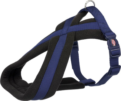 Trixie arnés premium para perros de gira - color: índigo - circunferencia de cintura: 35-65 cm