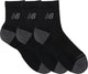 Calzini sportivi unisex New Balance Active QTR, confezione da 3 - neri