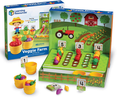 Risorse didattiche fattoria vegetariana - set di selezione dal fruttivendolo - 1+