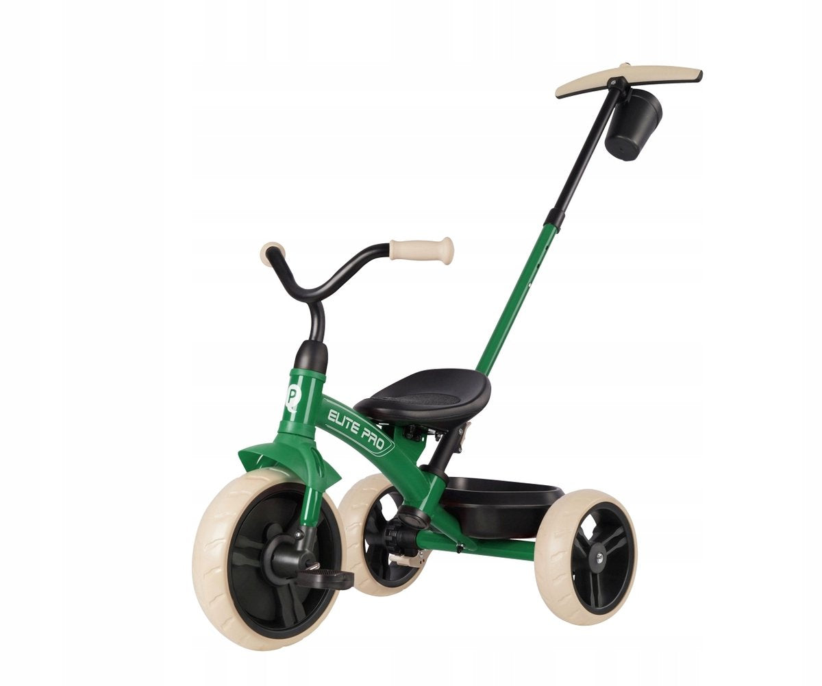 Triciclo Qplay Elite Pro verde: sicuro e confortevole
