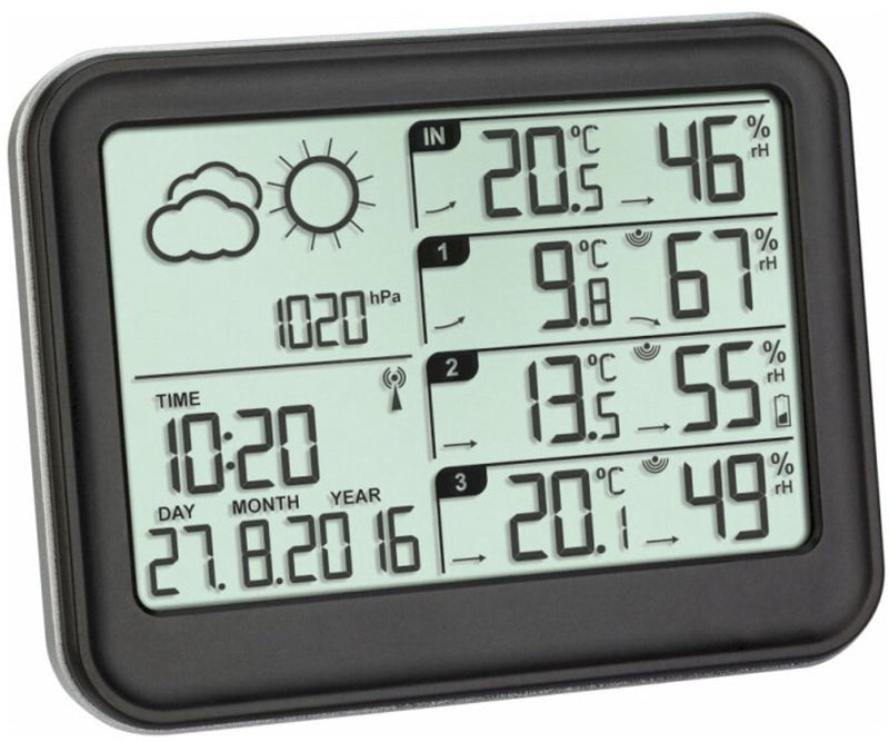 Tfa dostmann view 35.1142.01 stazione meteo wireless numero di sensori max.: 3