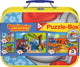 Schmidt - puzzle - benjamin blümchen, scatola puzzle, 2x26, 2x48 pezzi - parti in custodia di metallo - bambini - dai 4 anni