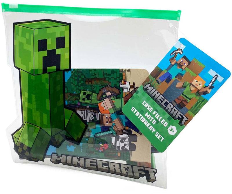 Estuche con forma de Minecraft lleno