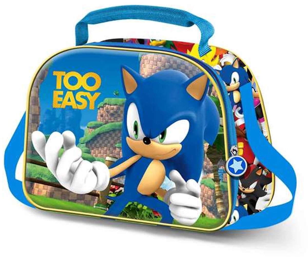 Karactermania - sonic - lonchera térmica 3D con accesorio para carrito - snack - azul