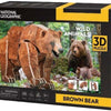 Cubic fun national geographic 3d-puzzel bruine beer - 88 stukjes - 8+ jaar