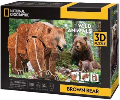 Cúbico Fun 3D Puzzle National Geographic Brown Bear