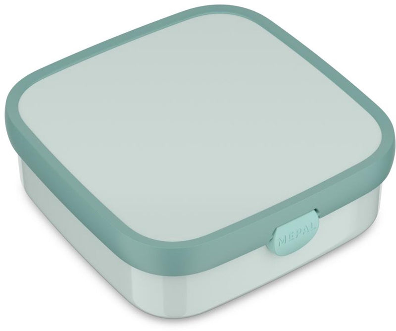 Mepal bento lunchbox groot campus - 1.25 l - inclusief 2 uitneembare lekdichte bentobakjes vorkje - cool mint
