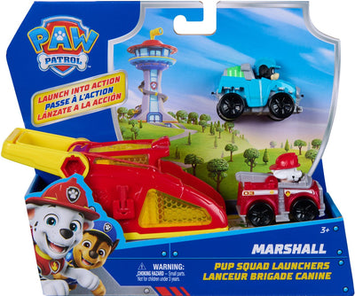 Paw Patrol - Lanciatori della Marshall Pups Squad - Confezione da 2 con veicolo Rex - Set da gioco
