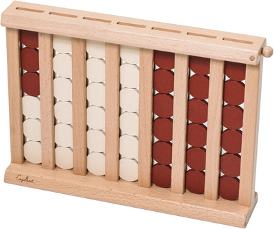 Quattro in linea in legno di faggio in custodia
