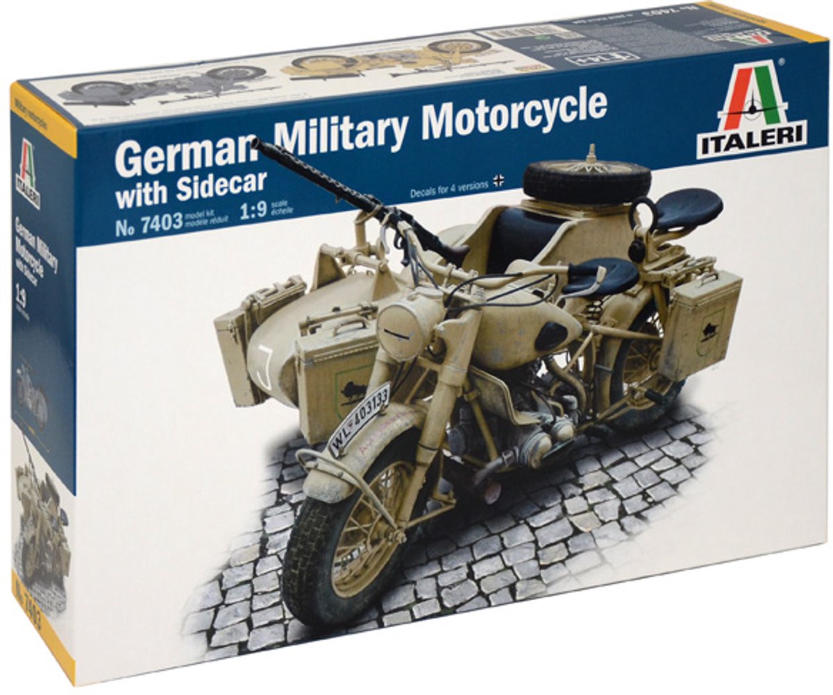 Italeri 7403 – motocicletta militare tedesca con sidecar - 1:9