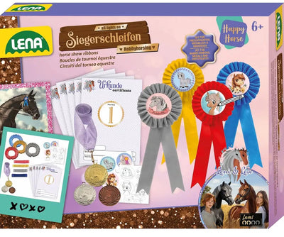 Set artigianale Lena, fiocchi per il vincitore dell'hobby dell'equitazione: giocattoli creativi.