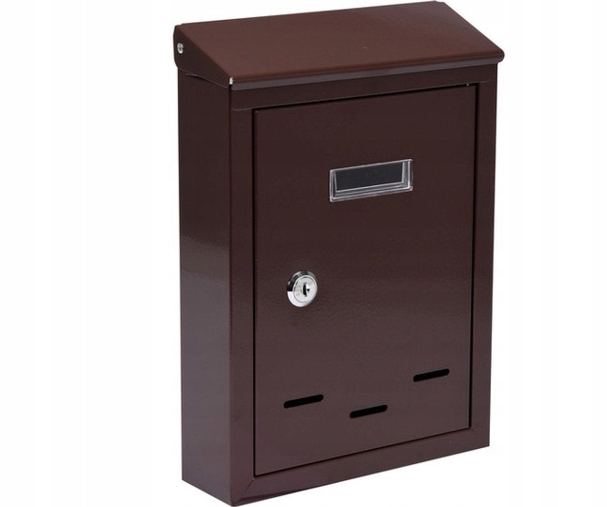 Cassetta delle lettere Vorel con 2 chiavi - marrone - 285x200x60 mm