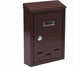 Cassetta delle lettere Vorel con 2 chiavi - marrone - 285x200x60 mm