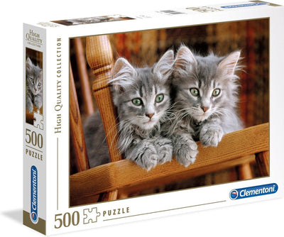 Clementoni - puzzle - 500 pezzi - due gattini - collezione di alta qualità - da 10 anni