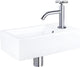 Set fontana Differnz force - ceramica - rubinetto a croce cromato - 40 x 22 x 11,5 cm