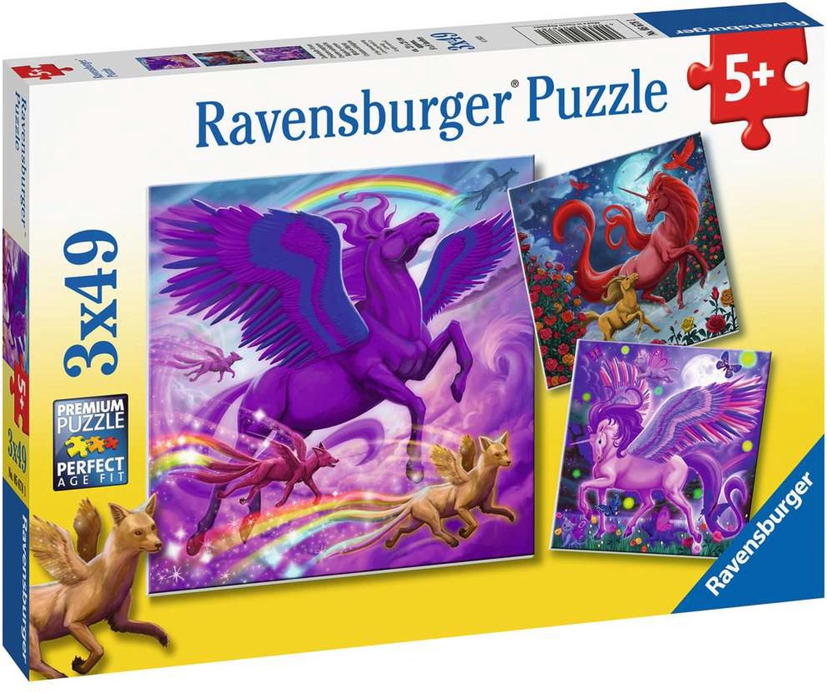 Ravensburger puzzle magical creatures - jigsaw puzzle - 3x49 pieces