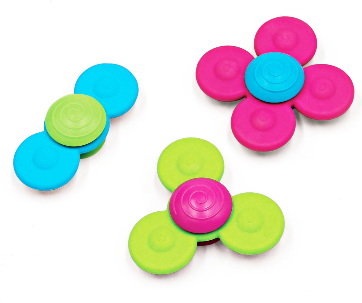 Set di giochi di attività Fat Brain Toys con spinner in 3 pezzi