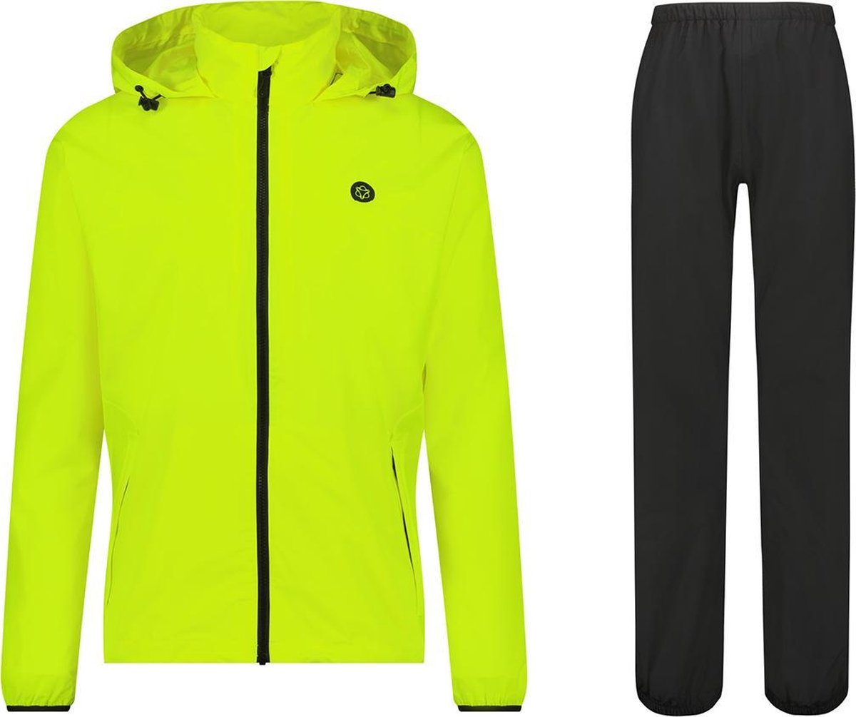 Agu go regenpak essential unisex - geel - xxl - dames heren - waterdicht ademend