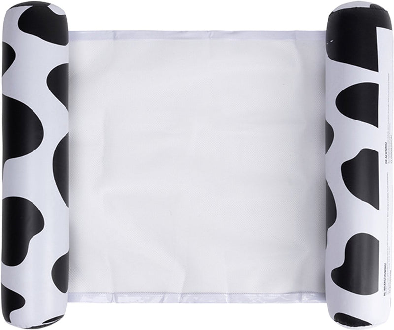 Swim essentials - waterhangmat - 117 cm - zwart wit - koeienprint- suntanner