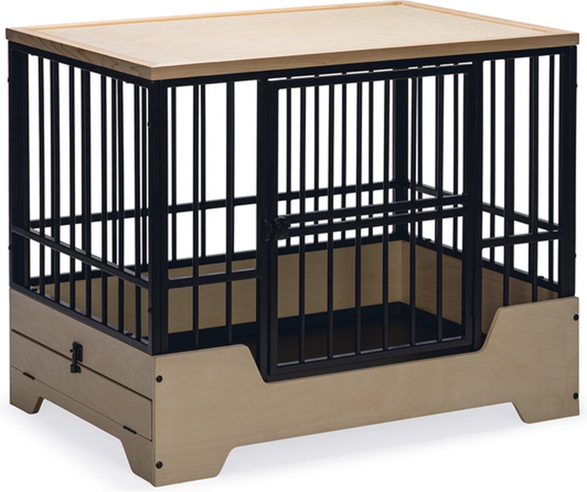 Designed by lotte panca per cani mobili quirine - cuccia per cani - con cassetto - metallo legno - l - 92x62x76 cm