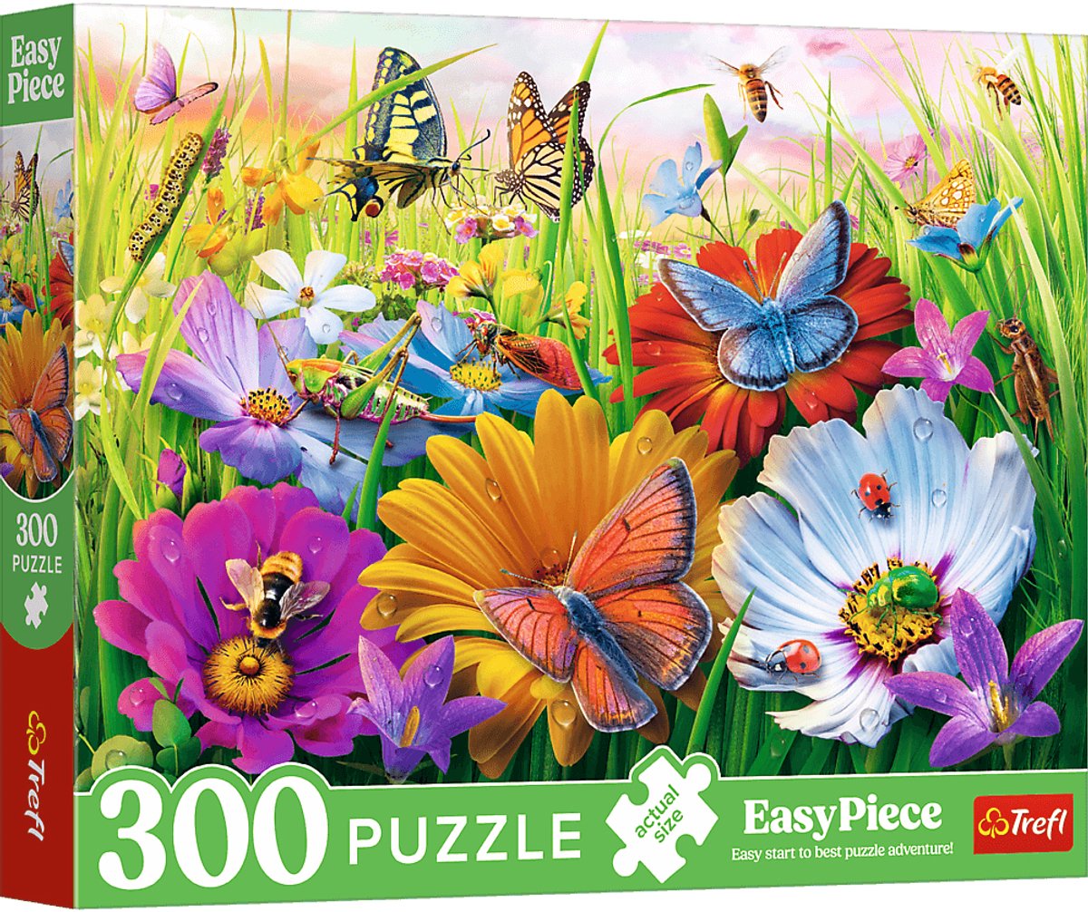 Puzzle Trefl - insectos en el prado - 300 piezas de cartón FSC.